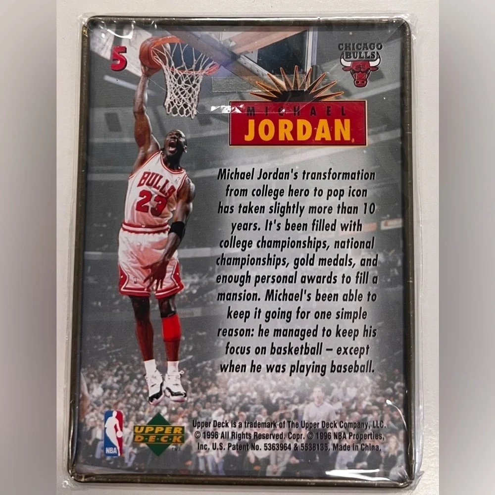 1996-97 Upper Deck Basketball Metal #5 Michael Jordan Chicago Bulls Sealed